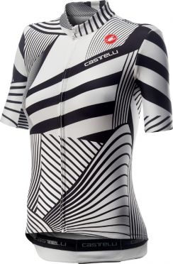 Castelli Sublime korte mouw fietsshirt wit/zwart dames
