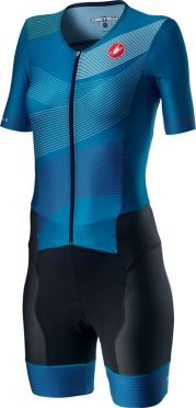 Castelli Free Sanremo 2 W trisuit korte mouwen zwart/blauw dames