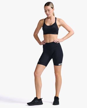 2XU Core 7 inch tri shorts zwart/wit dames
