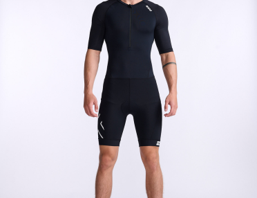 2XU Core trisuit korte mouw zwart heren 