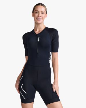 2XU Core trisuit korte mouw zwart dames