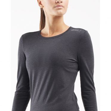 2XU Heat ondershirt lange mouw grijs dames