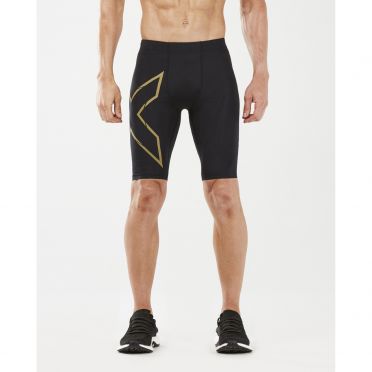 2XU MCS Run Compressie shorts zwart/goud heren