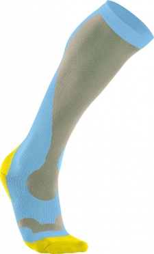 2XU Performance compressie sokken blauw/geel dames
