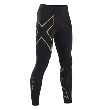 2XU MCS Run Compressie tights zwart/goud heren 