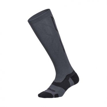 2XU Vectr merino LC Full Lenght compressie hoge sokken grijs