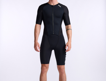 2XU Aero trisuit korte mouw zwart heren 