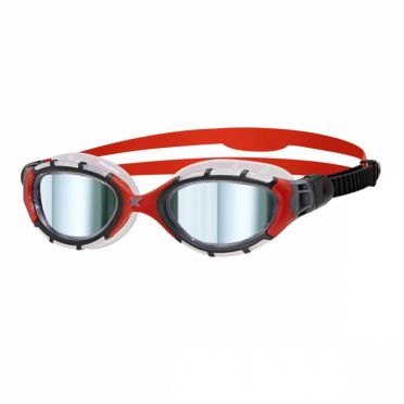 Zoggs Predator flex titanium zwembril rood/zwart