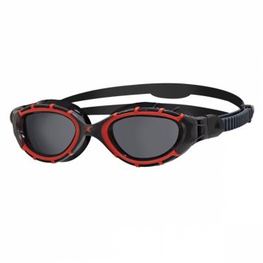 Zoggs Predator flex polarized zwembril zwart/rood
