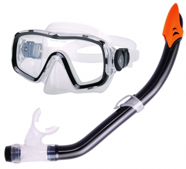 Aquatics Captain Snorkelset heren zwart