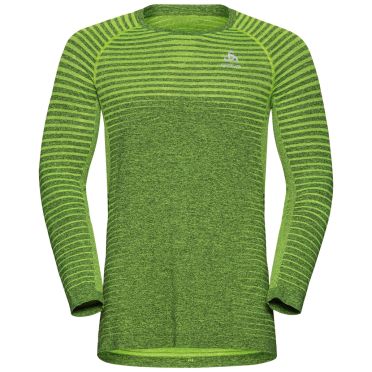 Odlo Essential Seamless hardloopshirt lange mouw geel heren 