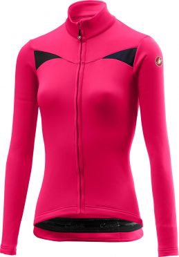 Castelli Sinergia fietsshirt lange mouw magenta dames