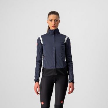 Castelli Alpha RoS 2 fietsjack lange mouw donkerblauw dames 