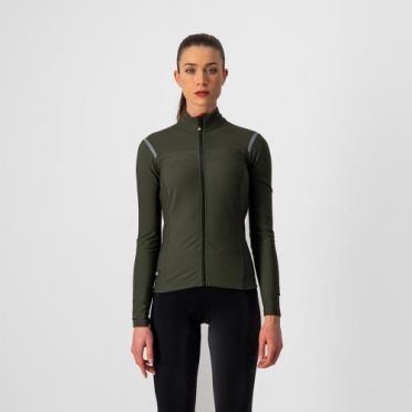 Castelli tutto nano RoS fietsshirt lange mouw groen dames 
