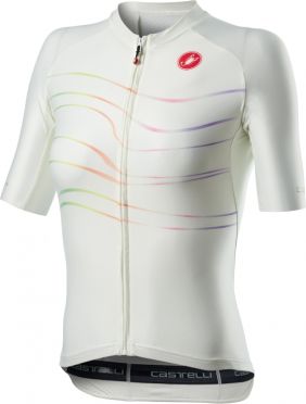 Castelli Aero Pro W FZ SS shirt wit dames 