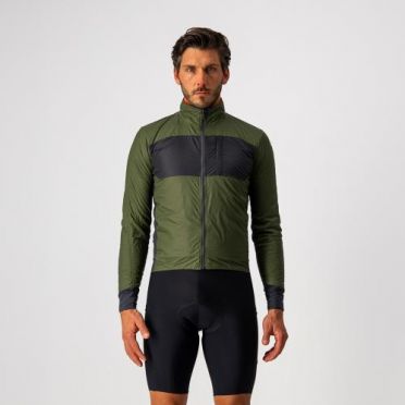 Castelli Unlimited Puffy lange mouw fietsjack groen heren 