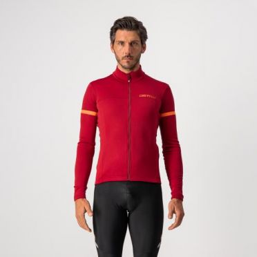Castelli Fondo 2 lange mouw fietsshirt rood heren