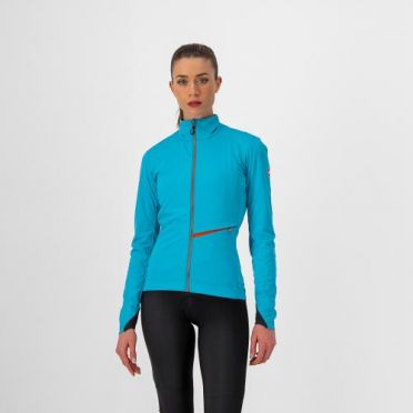 Castelli GO fietsjack fietsjack licht blauw dames