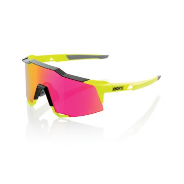 100% Speedcraft fietsbril geel met mirror lens