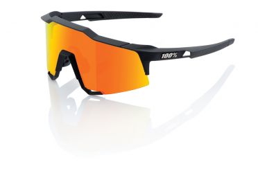 100% Speedcraft fietsbril zwart met hiper lens oranje
