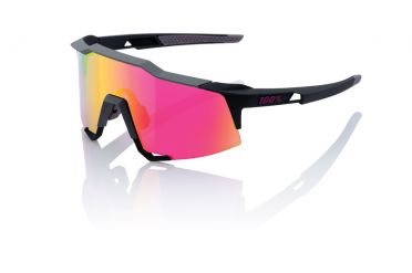 100% Speedcraft fietsbril soft tact graphit met mirror lens