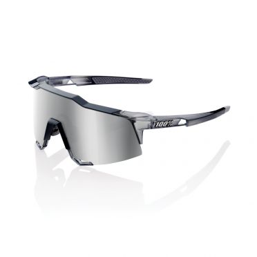 100% Speedcraft fietsbril polished crystal grijs met hiper lens grijs