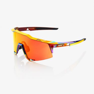 100% Speedcraft fietsbril chromium met hiper lens rood
