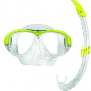 Aqua Lung Sport Coral LX + Airflex LX Snorkelset geel 