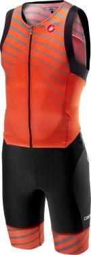 Castelli Free sanremo trisuit mouwloos zwart/oranje heren