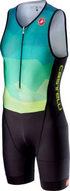 Castelli Core trisuit blauw/fluo geel heren 