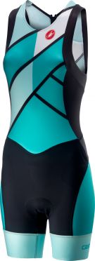 Castelli Free W tri ITU suit rits achterzijde mouwloos groen dames