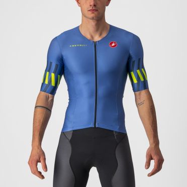 Castelli Free speed 2 race tri top blauw heren