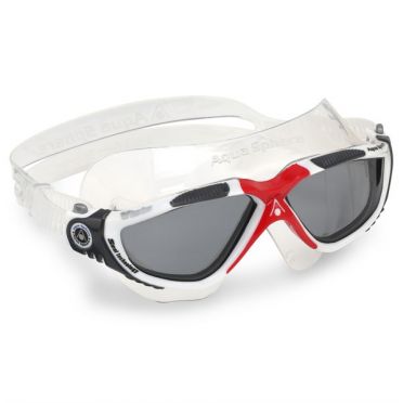 Aqua Sphere Vista donkere lens zwembril zilver/rood 