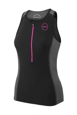 Zone3 Aquaflo plus mouwloos tri top zwart dames