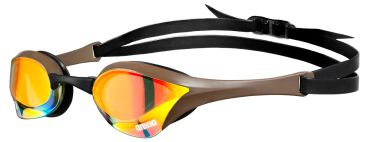 Arena Cobra Ultra swipe mirror zwembril geel/bruin