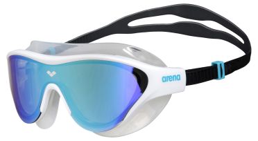 Arena The One mask mirror zwembril blauw/wit/zwart 