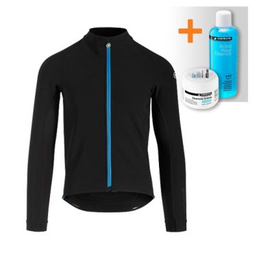 Assos Mille GT ultraz winter lange mouw jacket zwart/blauw heren