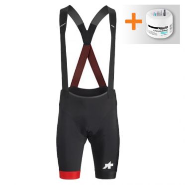 Assos S9 Equipe RS bibshort zwart/rood heren