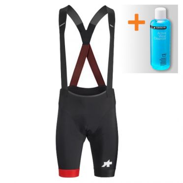 Assos S9 Equipe RS bibshort zwart/rood heren