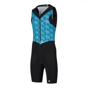 Assos Trisuit Triator NS speedsuit mouwloos blauw heren 