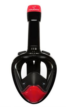 Atlantis 2.0 Full face snorkelmasker zwart/rood
