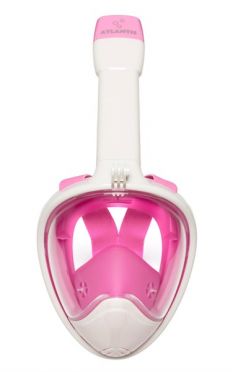 Atlantis 2.0 Full face snorkelmasker wit/roze