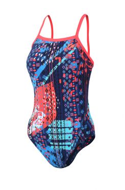Zone3 Aztec 2.0 Strap back badpak blauw/roze dames