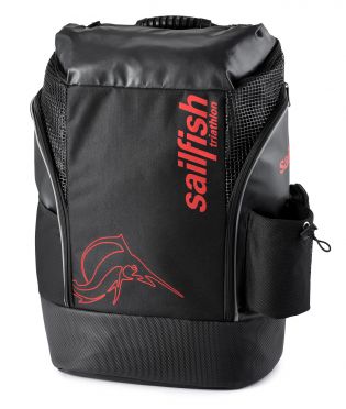 Sailfish Triathlon rugzak cape town 35 liter zwart/rood