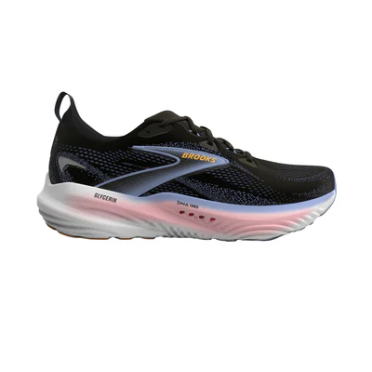 Brooks Glycerin 22 hardloopschoenen Black/Blue Heron/Orange dames 