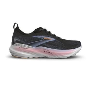 Brooks Glycerin GTS 22 hardloopschoenen Black/Blue Heron/Orange dames 