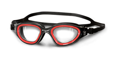 BTTLNS Ghiskar transparante lens zwembril zwart/rood