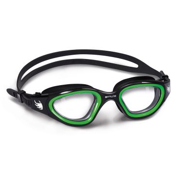 BTTLNS Ghiskar 1.0 transparante lenzen zwembril zwart/groen 
