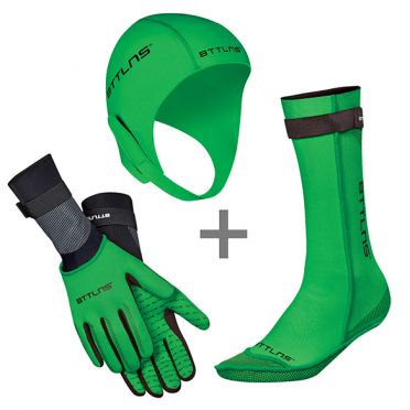 BTTLNS Neopreen accessoires voordeelset groen 