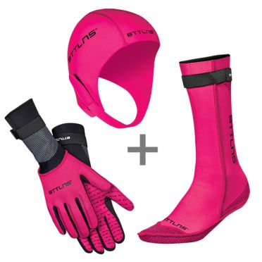 BTTLNS Neopreen accessoires voordeelset roze 